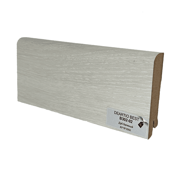 Плинтус МДФ Deartio B302-02 Дуб беленый 80х16х2050
