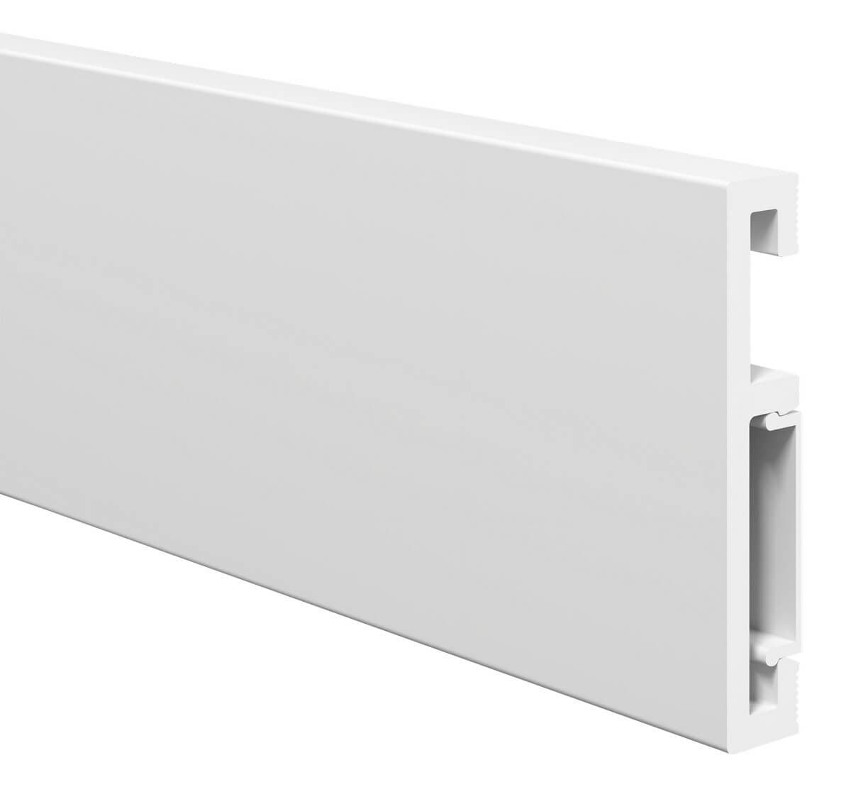 Плинтус ПВХ CronaFloor Foresta Grace 2000×70х13 Белый матовый FG 030